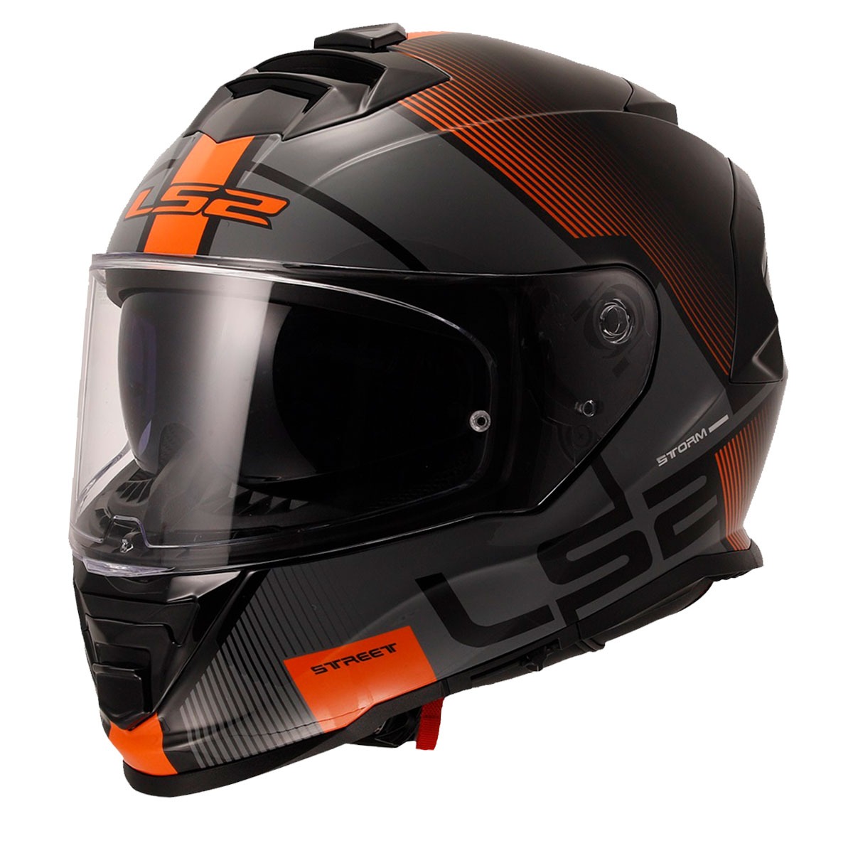 Ls2 Storm 2 Kask Kapalı Epic Siyah-turuncu
