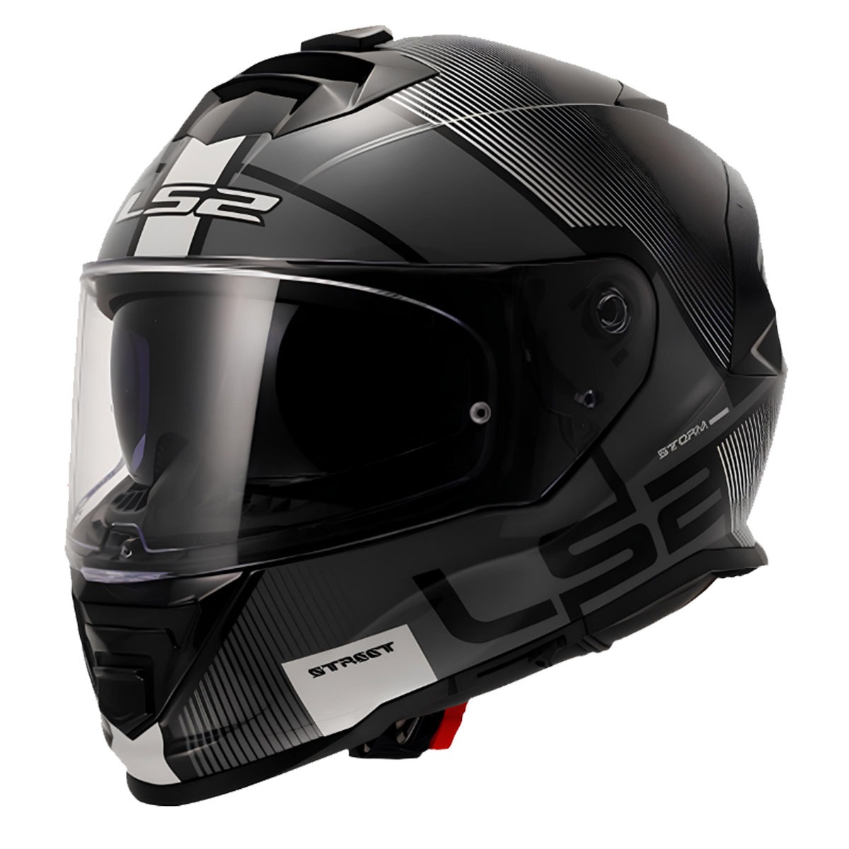 Ls2 Storm 2 Kask Kapalı Epic Siyah-beyaz