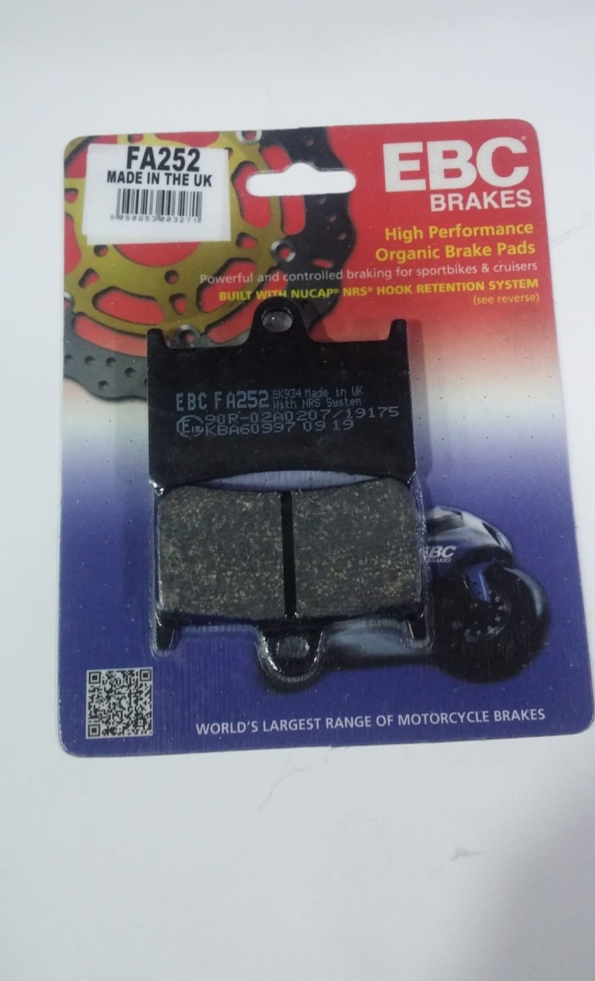 Ebc Fren Balatas? Organik Fa252 Yamaha Mt-07 Abs Ön